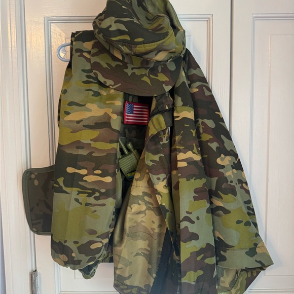 🪖 Metemot Kids Army Role Play Set Costume – Camo Jacket & Vest (Size M) LIKE NEW - Picture 14 of 16